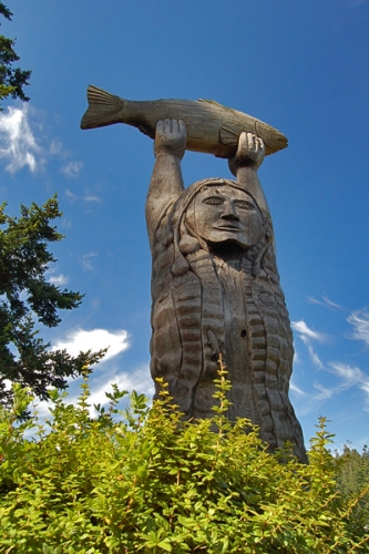 Deception Pass State Park Rosario Beach Samish Indian Story Pole (sometime incorrectly called a totem pole here)