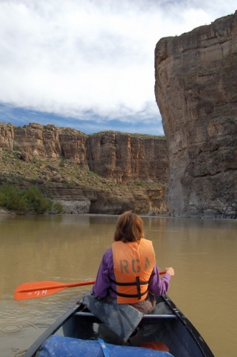 Entrance To Santa Elena Canyon On Rio Grande Between Big Bend National Park Texas And Mexico