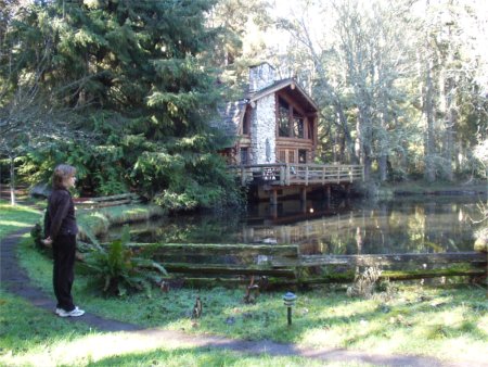 Karen By Pond At Whidbey Island Greenbank Guest House Log Cottages Cabin