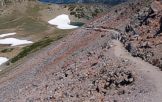 First Burroughs On Burroughs Mountain Trail Past Sunrise And Frozen Lake In Mount Rainier National Park