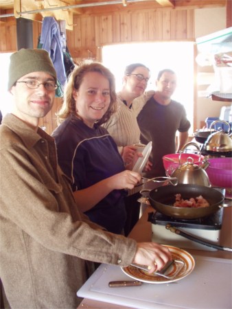Cooking Breakfast At Copper Creek Cabin