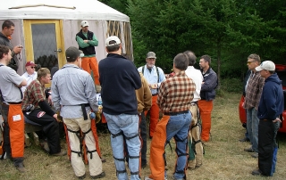 Group Discussion In Game Of Logging Tree Felling Yarding Bucking Chainsaw Safety Course In Oakville