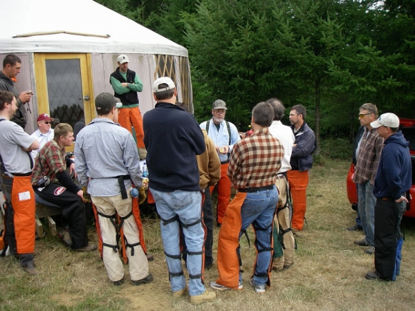 Group Discussion In Game Of Logging Tree Felling Yarding Bucking Chainsaw Safety Course In Oakville