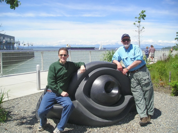 Eye Benches By Louise Bourgeois At Olympic Sculpture Park Seattle Art Museum, Scott And Dad