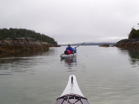 Winding Through The Ross Islets On Our Way Back To Bamfield, With Distant Fog, Deer Group Islands, Vancouver Island, British Columbia, Canada