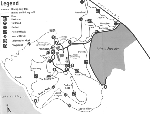 Saint Edward State Park Kenmore Trail Map