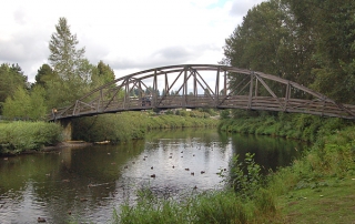 Bridge Between The Park At Bothell Landing And Sammamish River Trail