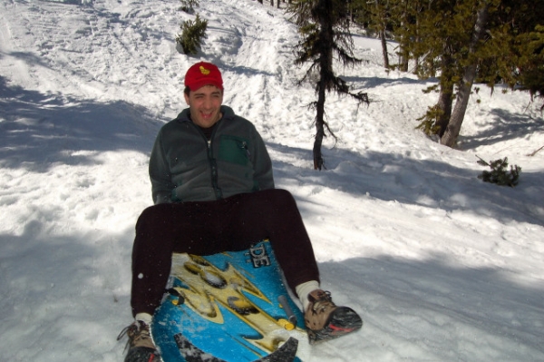 Jay Sledding At Scottish Lakes High Camp