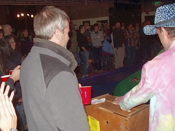 Dan At Controls Of Weird Science Fair Volcano