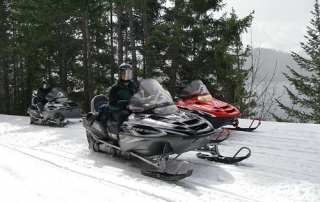 Snowmobiling Above Kachess Lake On Wenatchee National Forest service Road NFD 4818