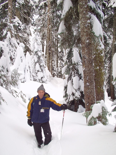 Source Lake Trail Near Alpental And Snoqualmie Pass, Washington, Michael In Snow