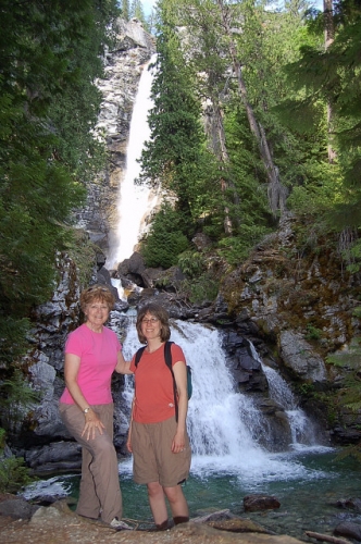 Mom And Karen At Rainbow Falls