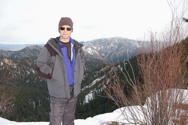 Scott At Viewpoint On Tiptop Mountain, With Horse Lake Mountain In Distance