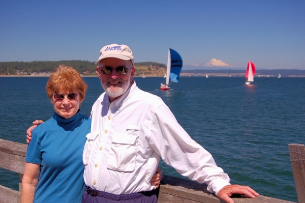 Mom And Dad On Coupeville Public Pier, Whidbey Island