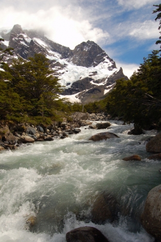 Cerro Paine Grande At The Beginning Of Valle Del Frances / French Valley in Pareque Nacional Torres Del Paine / National Park, Chile