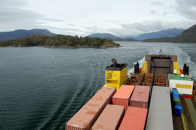 Cargo Freight And Cattle Onboard The Navimag Ferry Magallenes, Chile
