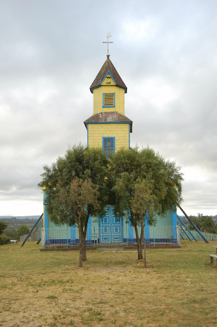 Church In Center Of Llaulao, Isla Chiloe, Chile