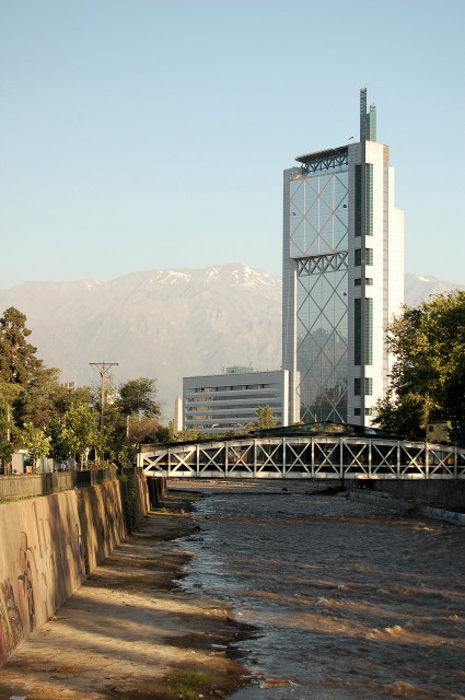 Cell Phone Shaped Building, Telefonica, Santiago, Chile