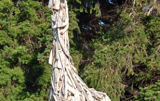 Driftwood Giraffe Sculpture On Lopez Island Aleck Bay Road