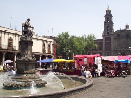 Quiet Corner Of Mexico City Zocalo Markets, Away From The Main Mass Of People And Vendors