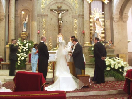 Monica And Jim's Wedding Ceremony Inside Church, Guadalajara, Mexico