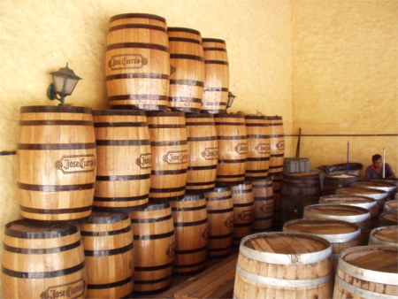 Barrells Of Properly Aging Tequila At Jose Cuervo Tequila Factory, Tequila, Mexico