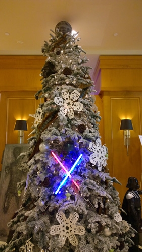 23rd Annual Gingerbread Village Star Wars theme at Seattle Sheraton Christmas tree