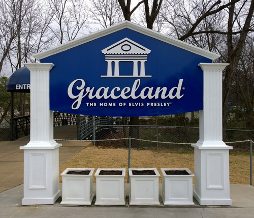 Graceland Elvis Presley entrance sign Memphis Tennessee
