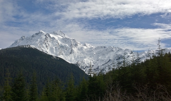 View of Mt Shuksan from end of White Salmon Road 3075 near Mt Baker