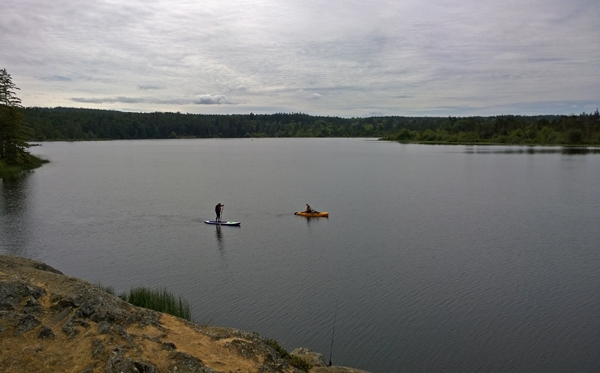 Cranberry Lake in Deception Pass State Park Oak Harbor kayaking and stand up paddle boarding