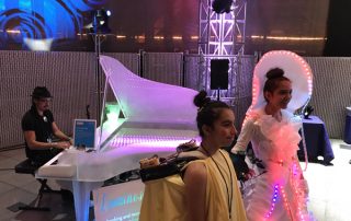Seattle Mini Maker Faire luminescent piano and electric costumes