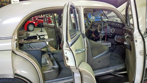 Louie Mattar Cadillac interior at San Diego Automotive Museum in Balboa Park