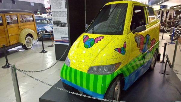 Tango electric vehicle at San Diego Automotive Museum in Balboa Park