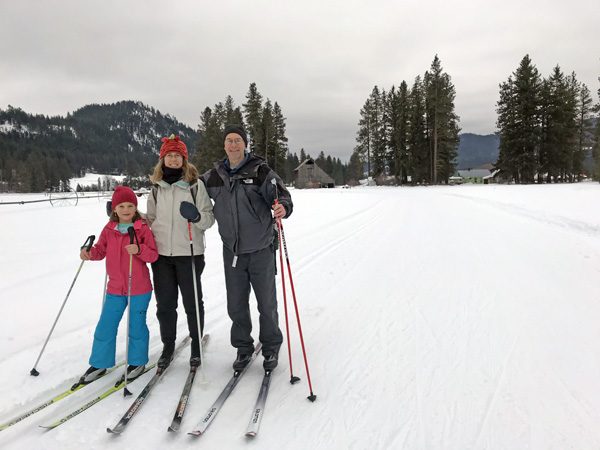 Cross-country skiing on Plain Valley Nordic Ski Trails