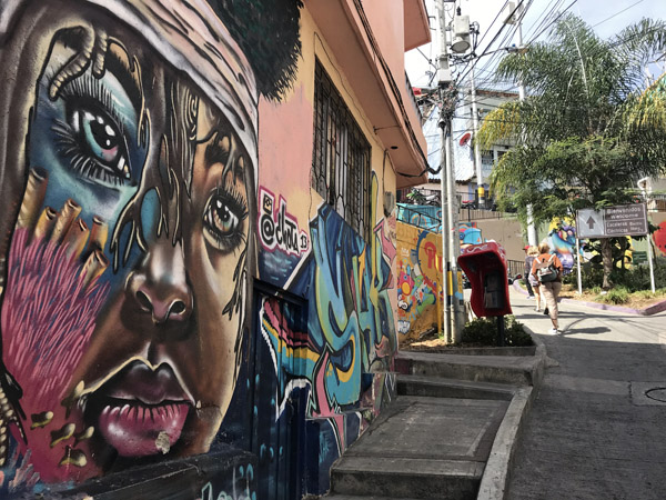 Comuna 13 graffiti wall murals art in Medellin Colombia