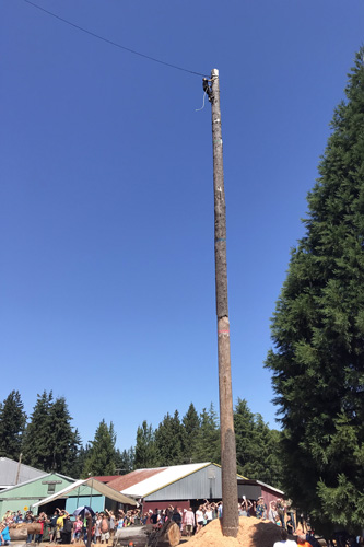 Whidbey Island Fair log show pole climbing competition